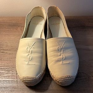 YSL White Espadrilles - Size 9